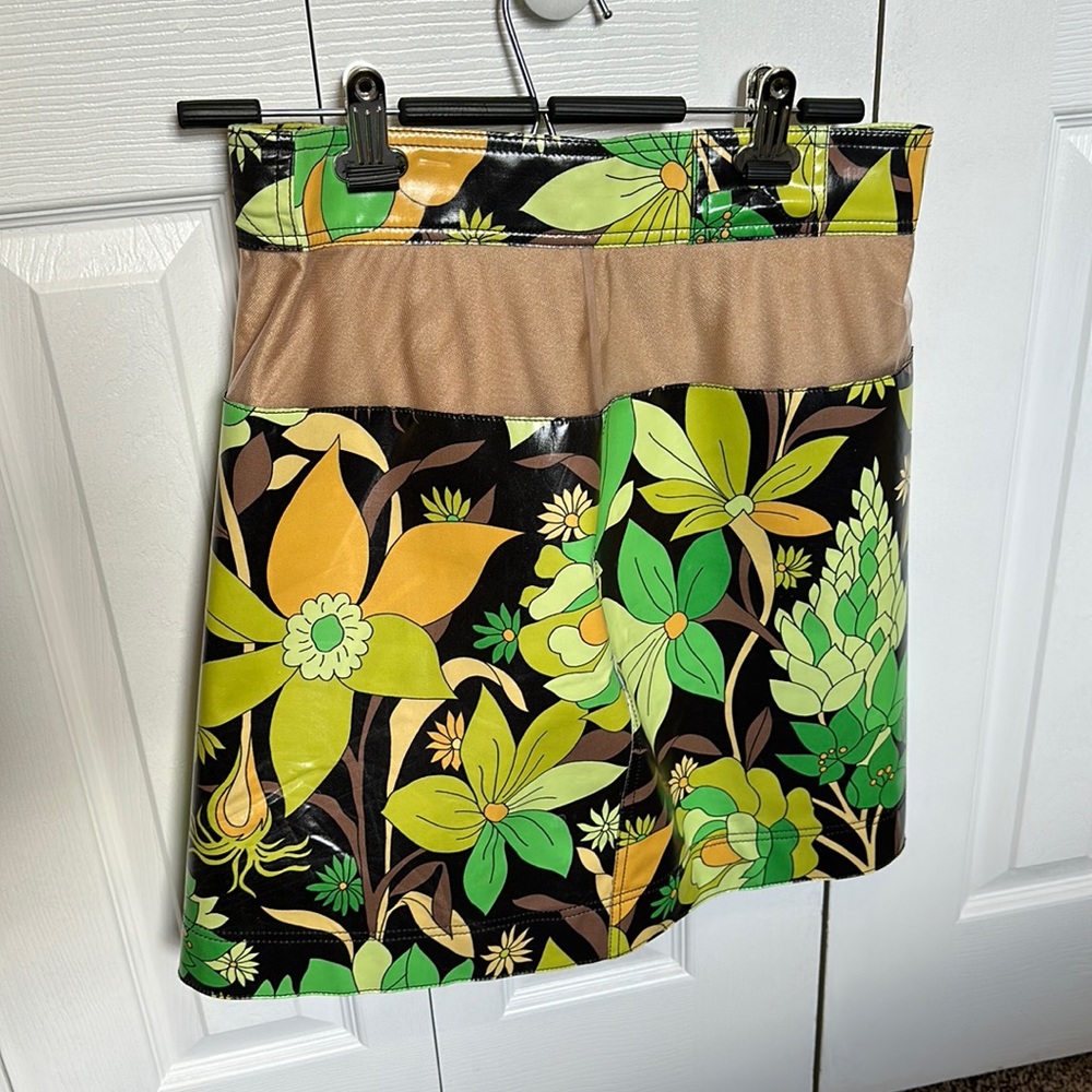 Fendi Green Floral Printed Skirt - Size 44